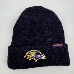 Baltimore Ravens Knit Beanie Hat NFL Ultra Game Purple Cuffed OSFM